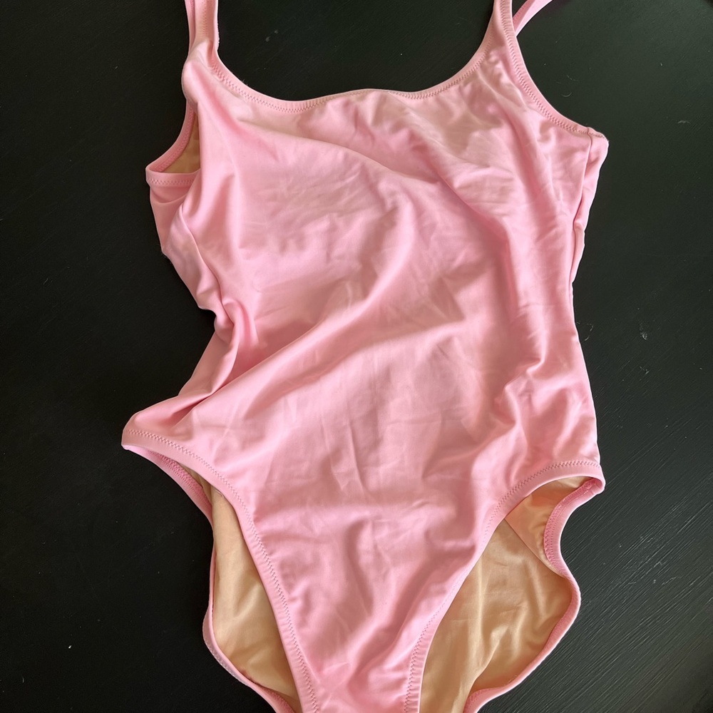 J. Crew Pink One-Piece Swimsuit with Nude Lining